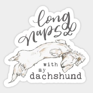 Long Naps Dachshund Sticker